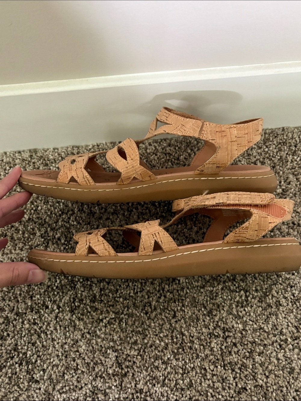 BareTraps Cork-Style Strappy Sandals in Tan - Picture 5 of 8